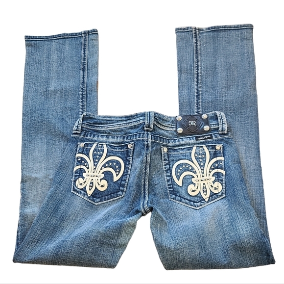 Miss Me Denim - Miss Me JP5021 bling embroidered pockets Bootcut Jeans size 29